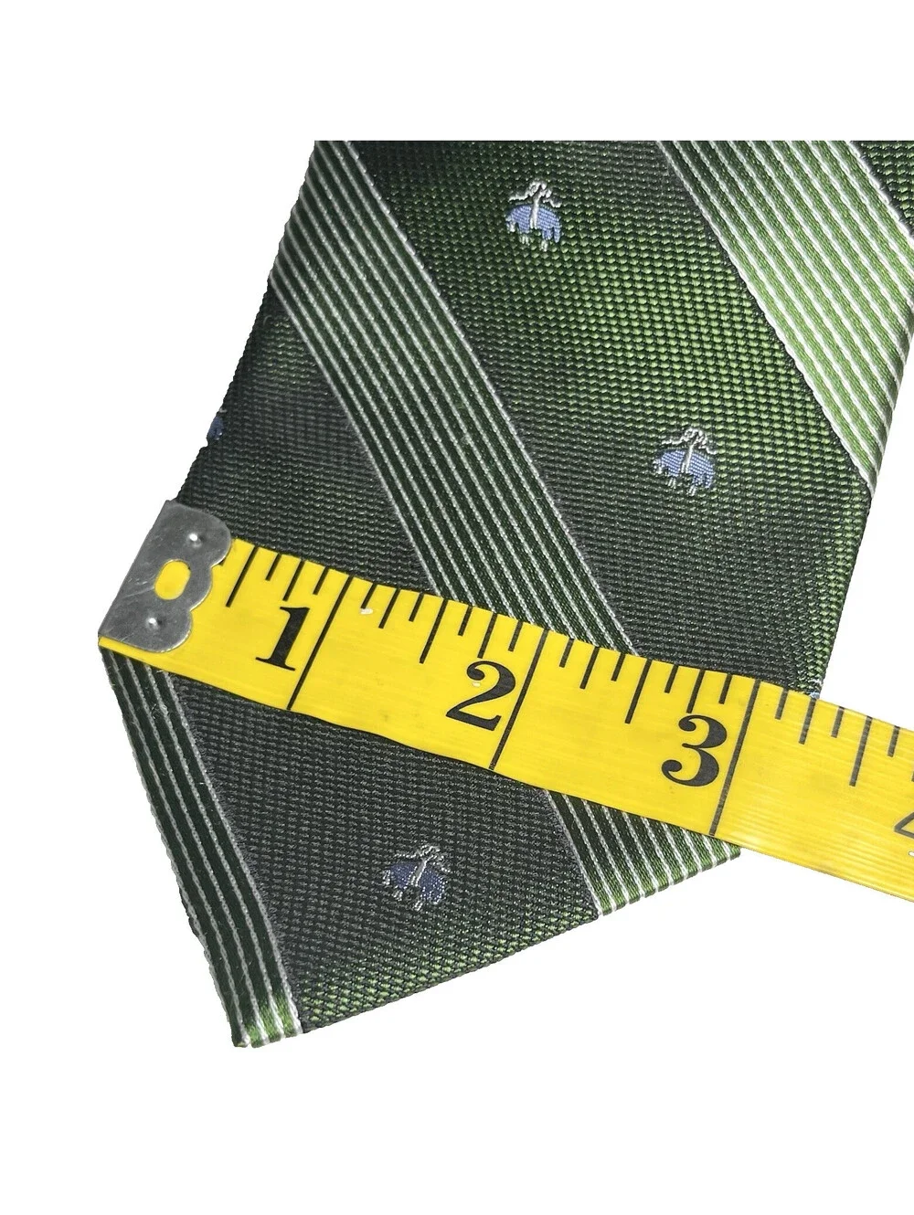 Brooks Brothers Golden Fleece Hanging Sheep Logo Silk Green Necktie Silk Tie VTG